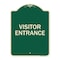 Signmission Entrance Visitor Entrance Heavy-Gauge Aluminum Architectural Sign, 24" H, G-1824-24093 A-DES-G-1824-24093 - alternate 1